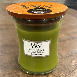 WoodWick Tranquilitea Candle with Wooden Lid